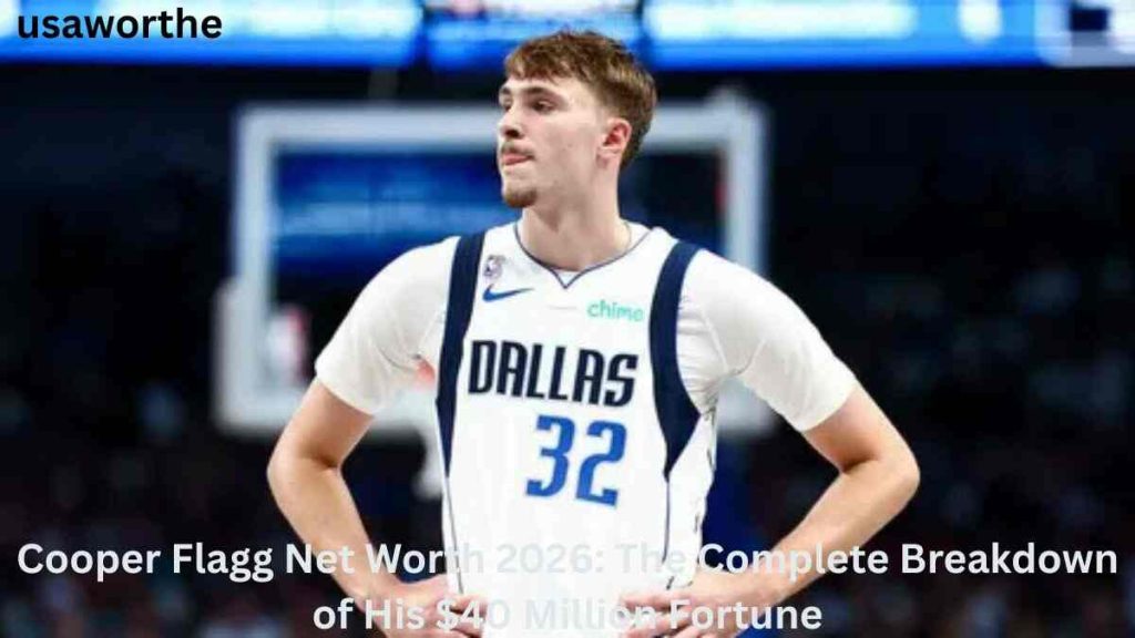 Cooper Flagg Net Worth 2026 – Dallas Mavericks rookie and NBA star during a game in his Dallas jersey.