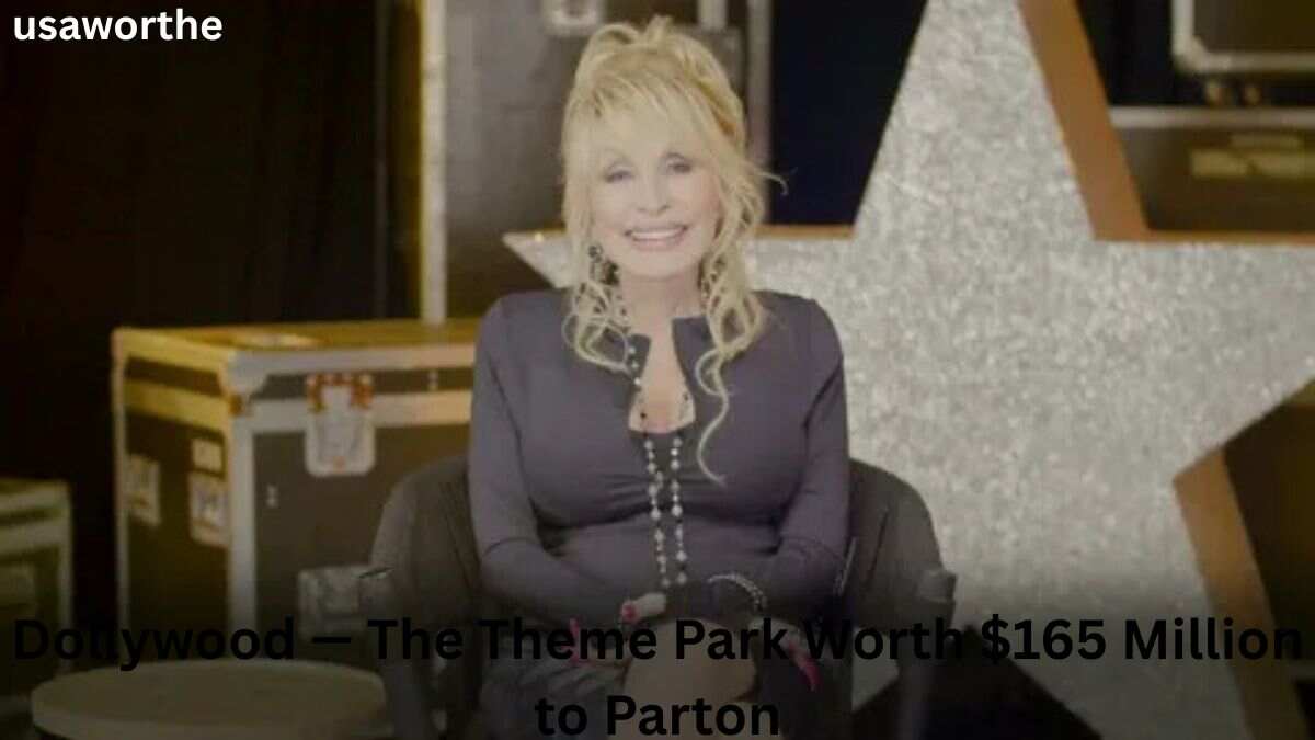 Dolly Parton smiling during an interview, highlighting Dollywood and its contribution to Dolly Parton's business empire and net worth.