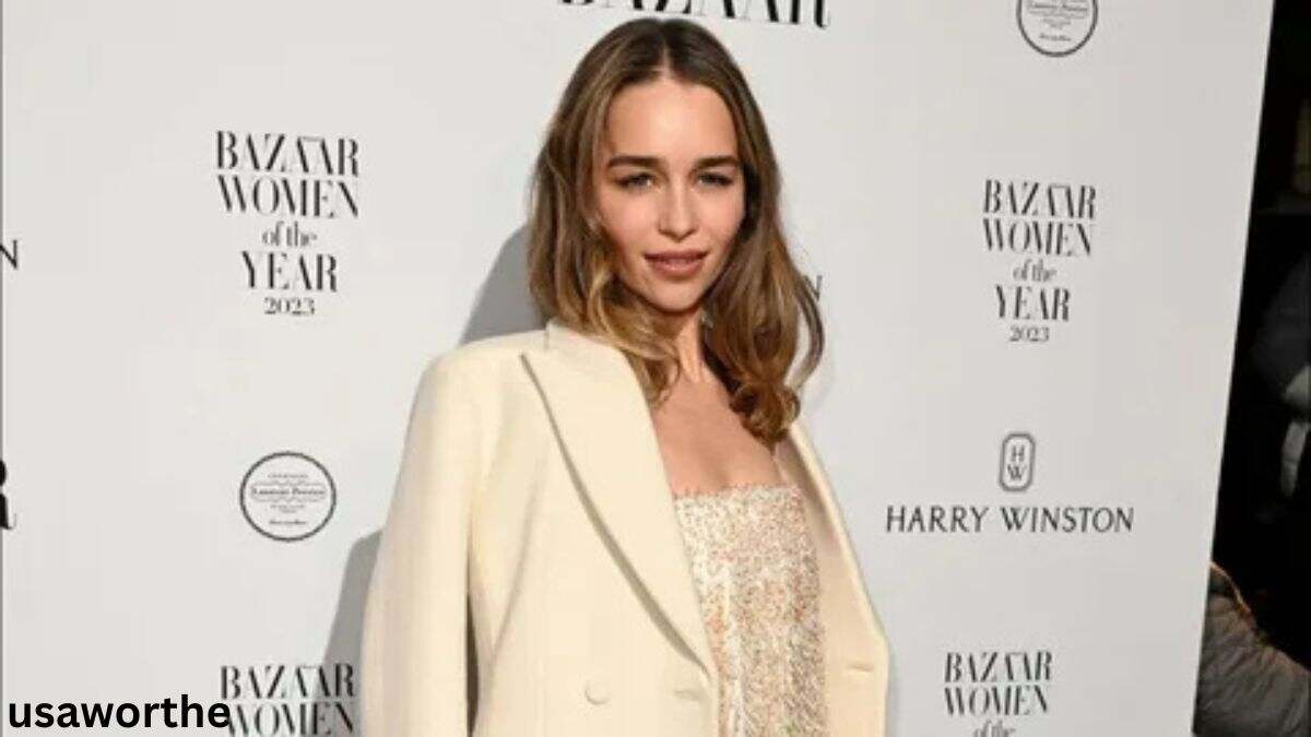 Emilia Clarke posing at an event featured in Emilia Clarke Net Worth 2026: $20M Fortune Revealed