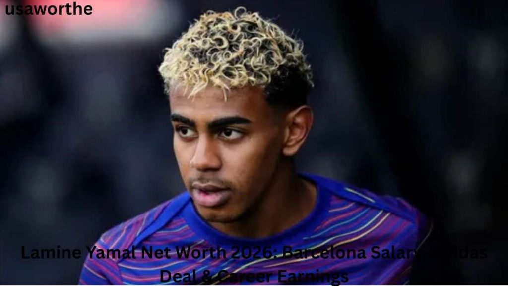 Lamine Yamal Net Worth 2026 – Barcelona star Lamine Yamal during training, highlighting his salary, Adidas partnership, and growing career earnings.