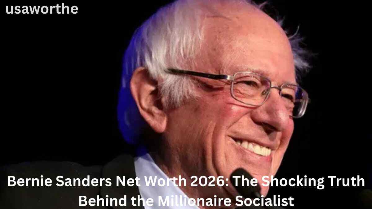 Bernie Sanders Net Worth 2026 featured image of Bernie Sanders discussing his wealth, book earnings, and political career