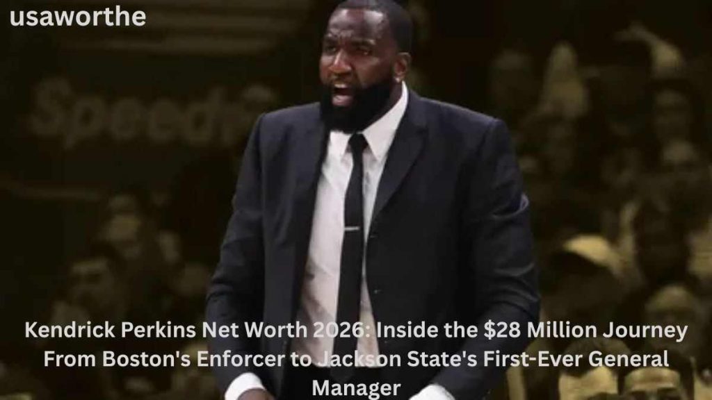 Kendrick Perkins Net Worth 2026: Kendrick Perkins coaching during an NBA game as the former champion, ESPN analyst, and Jackson State general manager.