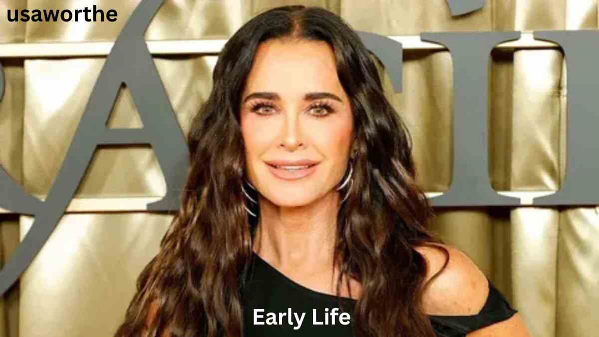 Kyle Richards at a public event in an image highlighting her early life and career beginnings