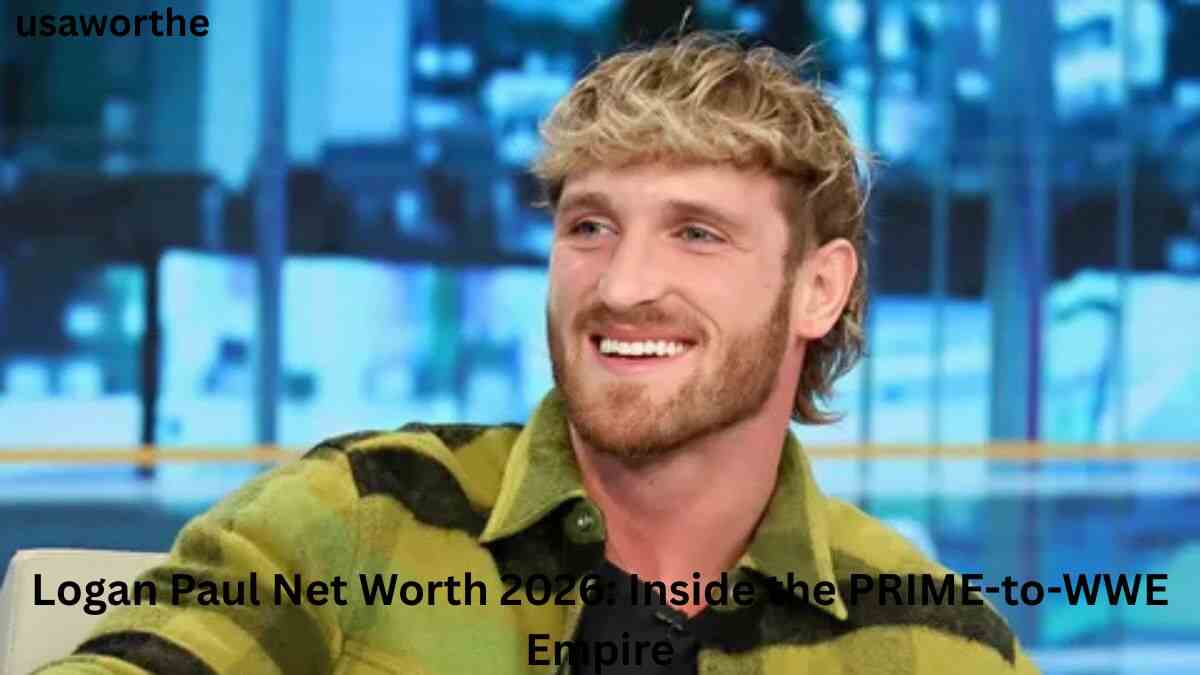 Logan Paul Net Worth 2026 featured image of Logan Paul discussing his business ventures and WWE career