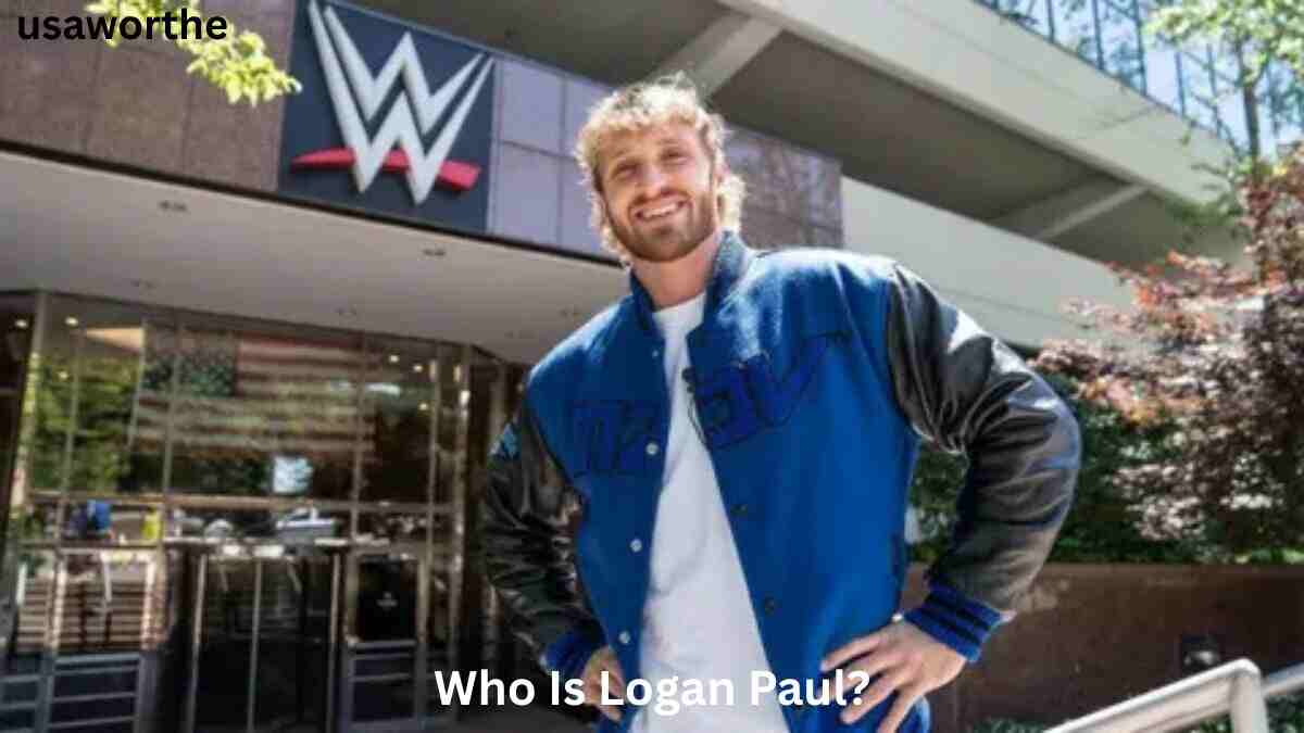 Logan Paul Net Worth 2026 image of Logan Paul outside WWE headquarters during his wrestling career