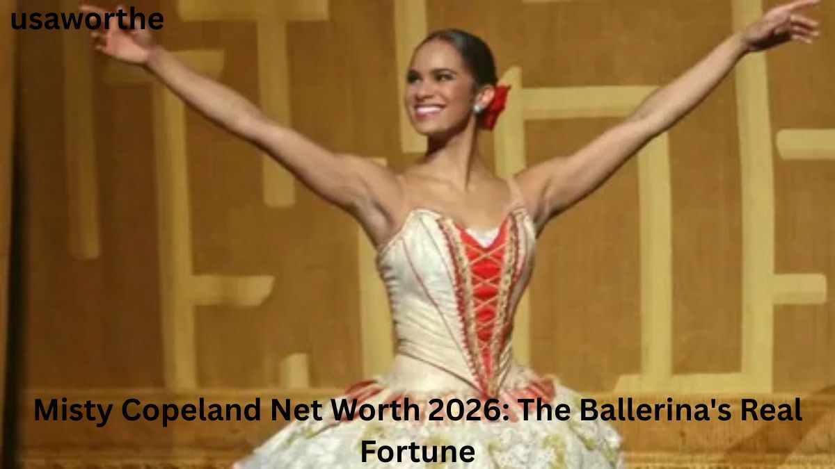 Misty Copeland Net Worth 2026 image of ballerina Misty Copeland performing on stage