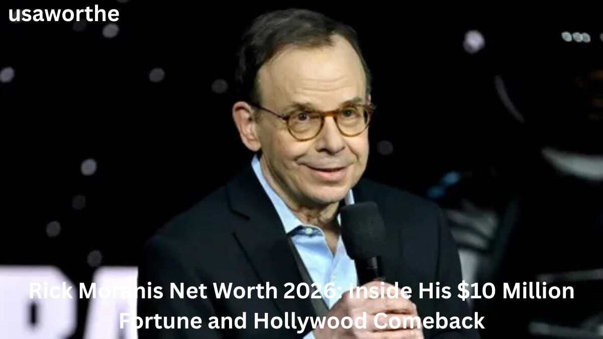 Rick Moranis Net Worth 2026 image of actor Rick Moranis speaking at a public event