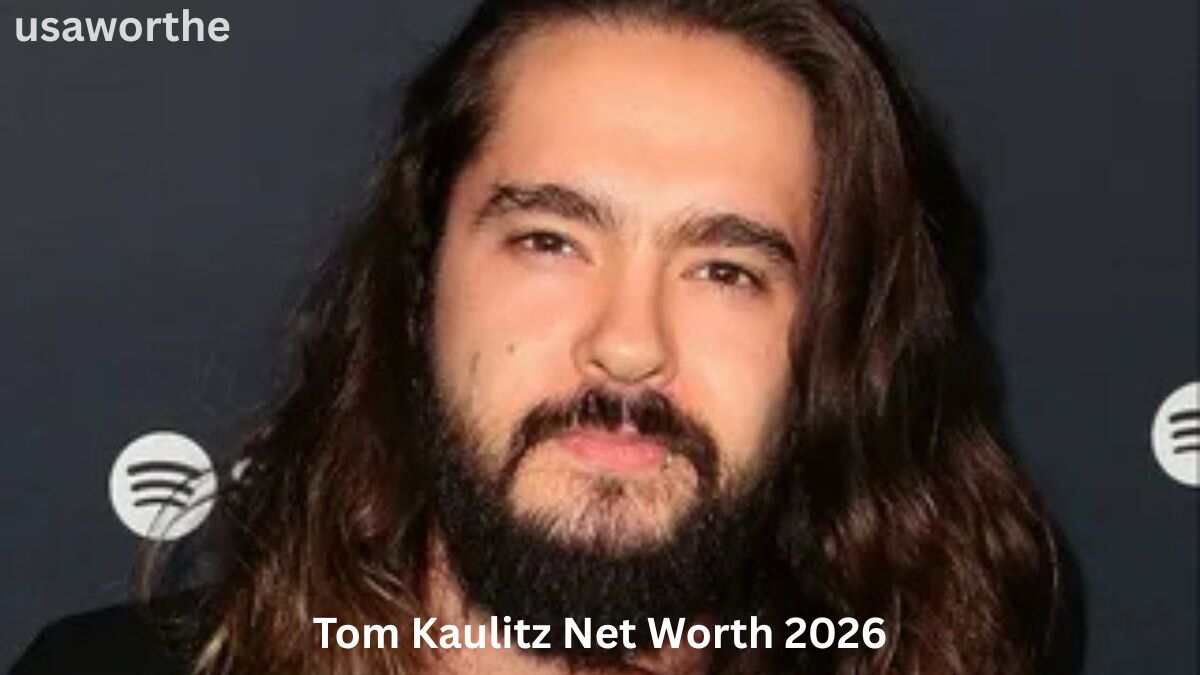 Tom Kaulitz Net Worth 2026 image of Tokio Hotel guitarist Tom Kaulitz at a public event