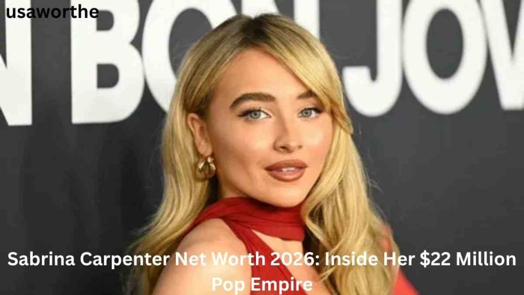 Sabrina Carpenter Net Worth 2026 – Sabrina Carpenter posing at a red-carpet event in a red outfit.